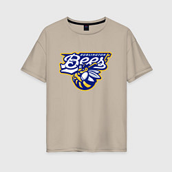 Женская футболка оверсайз Burlington Bees - baseball team