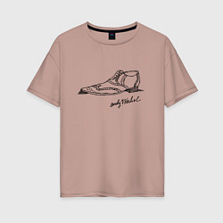 Женская футболка оверсайз Andy Warhol - signature