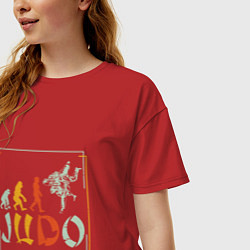 Футболка оверсайз женская Judo Warriors, цвет: красный — фото 2