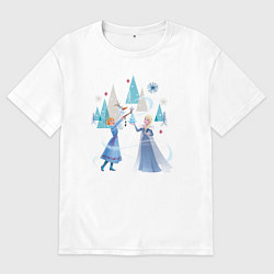 Футболка оверсайз женская Холодное сердце, цвет: белый