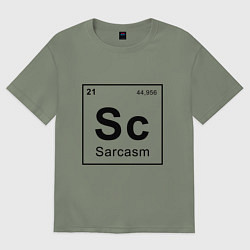 Женская футболка оверсайз САРКАЗМ - SARCASM, Sc Таблица Менделеева