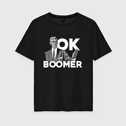 Женская футболка оверсайз Ok boomer! Meme