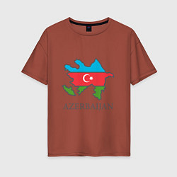 Женская футболка оверсайз Map Azerbaijan