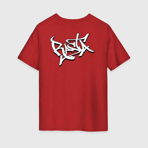 Женская футболка оверсайз Jam lioN / Красный – фото 2