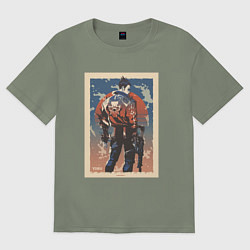 Футболка оверсайз женская Yoru art, цвет: авокадо