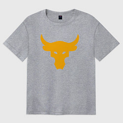 Женская футболка оверсайз Бык Дуэйн Скала Джонсон