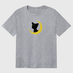 Женская футболка оверсайз Луна пара Артемиса