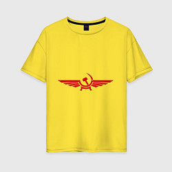 Женская футболка оверсайз Серп и молот в виде орла