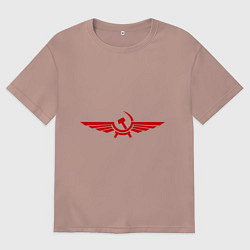 Женская футболка оверсайз Серп и молот в виде орла