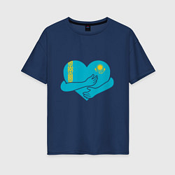 Женская футболка оверсайз Kazakhstan Love