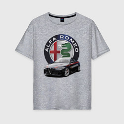 Женская футболка оверсайз Alfa Romeo Carabinieri