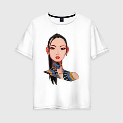 Женская футболка оверсайз Китаянка-модница