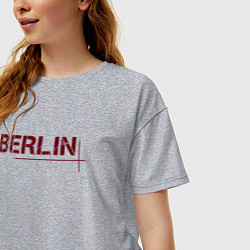 Футболка оверсайз женская Бумажный дом Берлин, цвет: меланж — фото 2