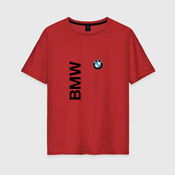 Футболка оверсайз женская BMW ато супер, цвет: красный