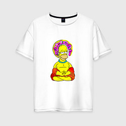 Женская футболка оверсайз Гомер - бог пончиков