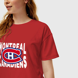 Футболка оверсайз женская Монреаль Канадиенс, Montreal Canadiens, цвет: красный — фото 2