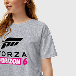 Футболка оверсайз женская Forza Horizon 6 logo, цвет: меланж — фото 2