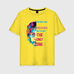 Футболка оверсайз женская Джон Леннон 2022, цвет: желтый