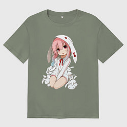 Футболка оверсайз женская Furry anime, цвет: авокадо