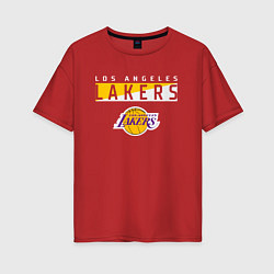Женская футболка оверсайз LA LAKERS NBA ЛЕЙКЕРС НБА