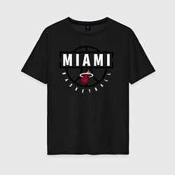 Женская футболка оверсайз MIAMI HEAT NBA МАЯМИ ХИТ НБА