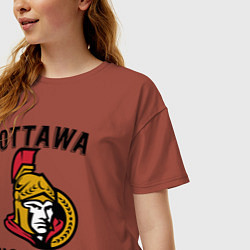 Футболка оверсайз женская OTTAWA SENATORS ОТТАВА СЕНАТОРЗ, цвет: кирпичный — фото 2