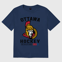 Футболка оверсайз женская OTTAWA SENATORS ОТТАВА СЕНАТОРЗ, цвет: тёмно-синий