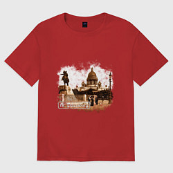 Женская футболка оверсайз Санкт-Петербург Ретро Питер