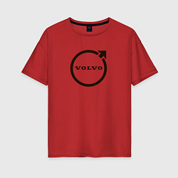 Футболка оверсайз женская Автомобильная марка Volvo, цвет: красный