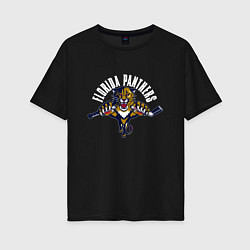 Женская футболка оверсайз Флорида Пантерз, Florida Panthers