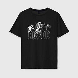 Женская футболка оверсайз ACDC Группа