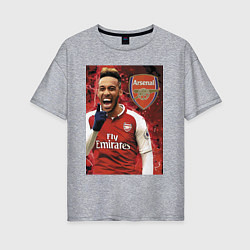 Женская футболка оверсайз Arsenal, Pierre-Emerick Aubameyang