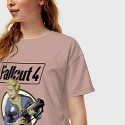 Футболка оверсайз женская Fallout 4 Hero, цвет: пыльно-розовый — фото 2