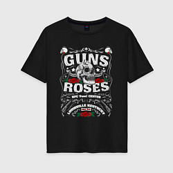 Женская футболка оверсайз GUNS N ROSES РОК