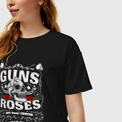 Футболка оверсайз женская GUNS N ROSES РОК, цвет: черный — фото 2