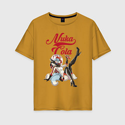 Женская футболка оверсайз Fallout Nuka Cola Furry Poster