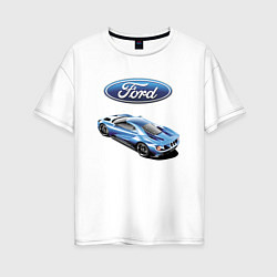 Женская футболка оверсайз Ford Motorsport Racing team