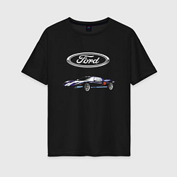 Женская футболка оверсайз Ford Racing