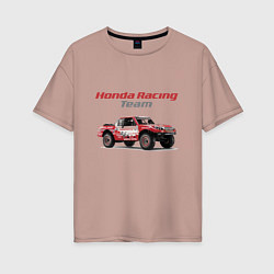 Женская футболка оверсайз Honda racing team