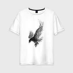 Женская футболка оверсайз Пикирующий орёл Пуантель