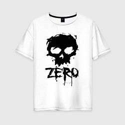 Женская футболка оверсайз Zero skull