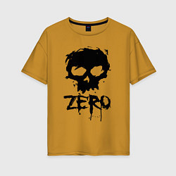 Женская футболка оверсайз Zero skull