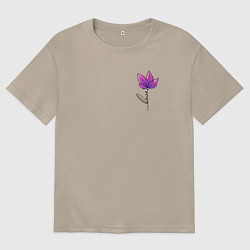 Женская футболка оверсайз Любовь в цветке