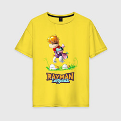 Женская футболка оверсайз Уставший Rayman