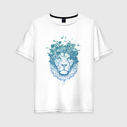 Женская футболка оверсайз Lion синий 1 штука в цветах
