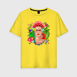 Женская футболка оверсайз Фрида Кало Мексика Художник Феминист