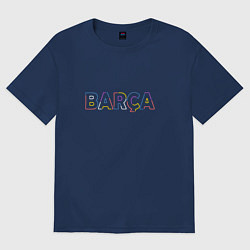 Футболка оверсайз женская FC Barcelona - Multicolor 2022 Barca, цвет: тёмно-синий