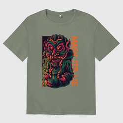 Женская футболка оверсайз Ложь в маске