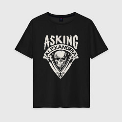 Женская футболка оверсайз Asking Alexandria рок группа