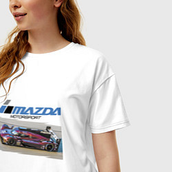 Футболка оверсайз женская Mazda Motorsport Racing team!, цвет: белый — фото 2